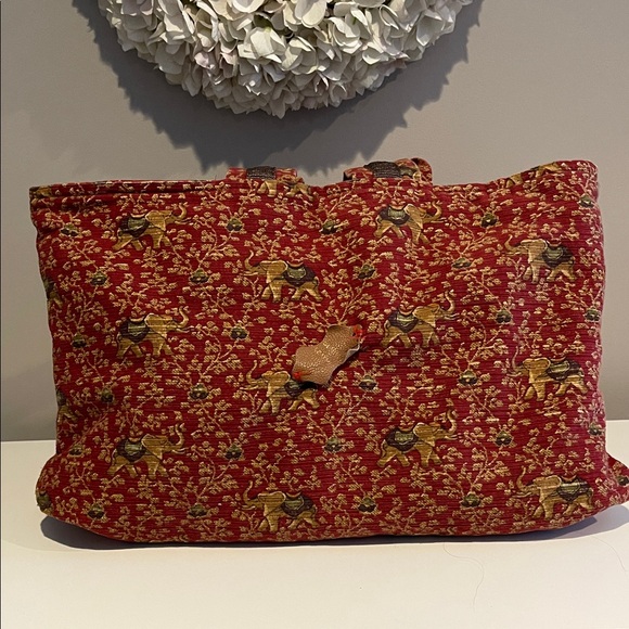 Handbags - Red Tapestry Tote Bag  ***FINAL OFFER***